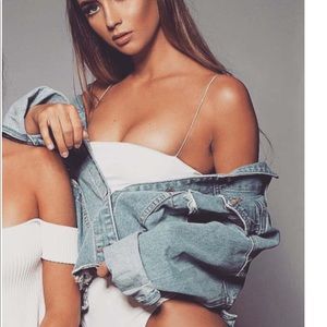 Meshki Leila Bodysuit White